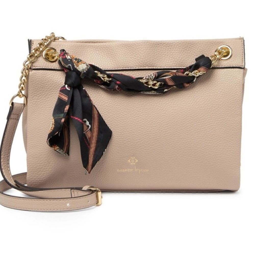 Nanette Lepore Adley vegan crossbody purse. Whiskey colorway